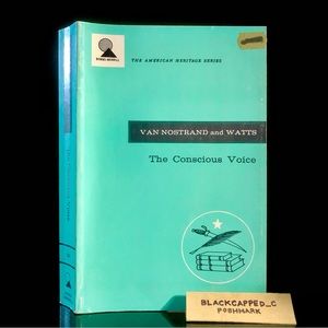 Book Conscious Voice Anthology Poem Poetry Turquoise GUC VTG Vintage Literature